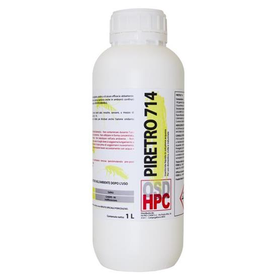 Articolo HPR714 PIRETRO 714 Insetticida concentrato -  flacone 1 l - Idoneo all'utilizzo con il Mod. WH12PROFRX Pompa irroratrice spalleggiata 12 litri con batteria intercambiabile - Osd gruppo Ecotech srl